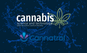 Cannatrol logo with the word “cannabis” on a dark blue background featuring a cannabis leaf
