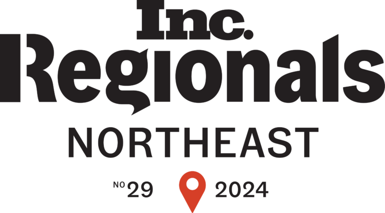 Logo for Inc. Regionals Northeast 2024 with a red location pin on a white background