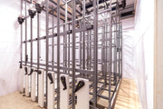 Metal storage rack system in a cultivation facility setting