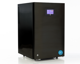 Black Cool Cure with a digital display on a white background