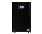 Matte black Cool Cure C used for drying , curing and storing cannabis. Digital display built into door and badge on the bottom right of the door