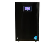 Matte black Cool Cure C used for drying , curing and storing cannabis. Digital display built into door and badge on the bottom right of the door