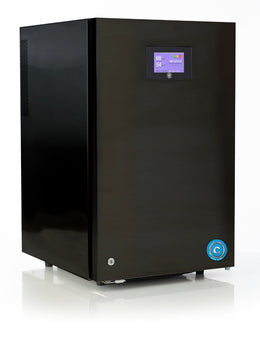 Black Cool Cure device with a digital display on a white background