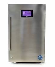 Stainless steel Cool Cure with digital display on a white background